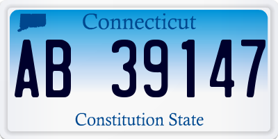 CT license plate AB39147