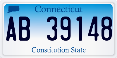 CT license plate AB39148