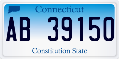 CT license plate AB39150