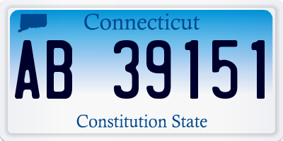 CT license plate AB39151