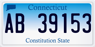 CT license plate AB39153