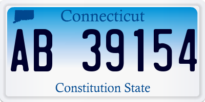 CT license plate AB39154