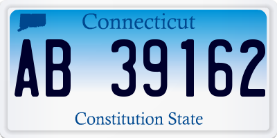 CT license plate AB39162