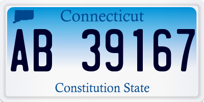 CT license plate AB39167