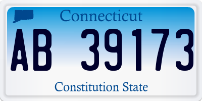 CT license plate AB39173