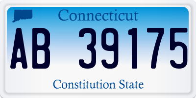 CT license plate AB39175