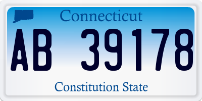 CT license plate AB39178