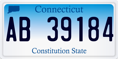 CT license plate AB39184