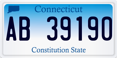 CT license plate AB39190