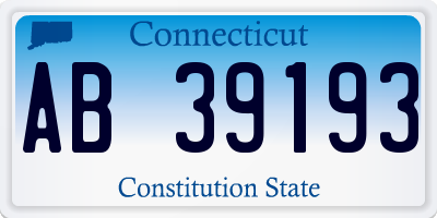 CT license plate AB39193