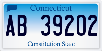 CT license plate AB39202