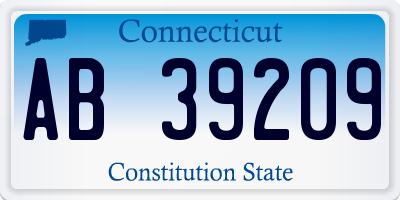 CT license plate AB39209