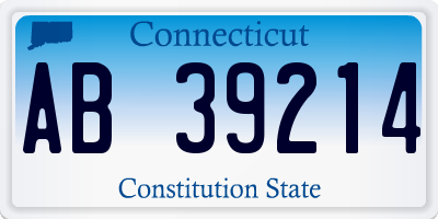 CT license plate AB39214