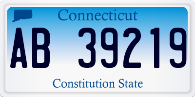 CT license plate AB39219