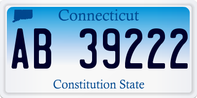 CT license plate AB39222