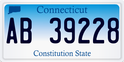 CT license plate AB39228