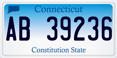 CT license plate AB39236