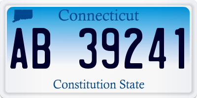 CT license plate AB39241