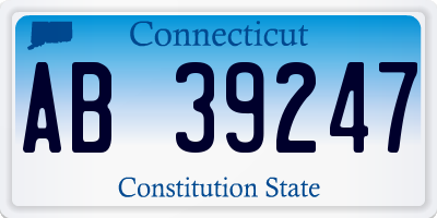 CT license plate AB39247