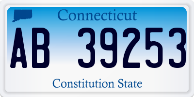 CT license plate AB39253