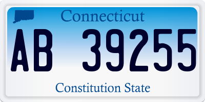 CT license plate AB39255