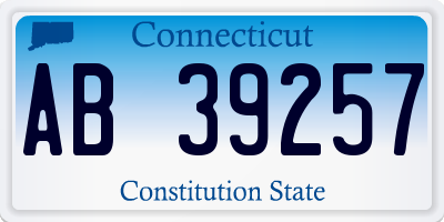 CT license plate AB39257