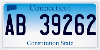 CT license plate AB39262