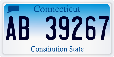 CT license plate AB39267