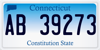 CT license plate AB39273