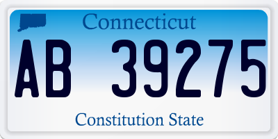 CT license plate AB39275