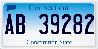 CT license plate AB39282