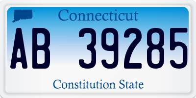 CT license plate AB39285