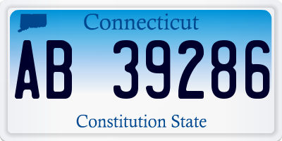 CT license plate AB39286