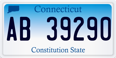 CT license plate AB39290