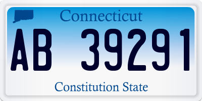 CT license plate AB39291