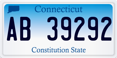 CT license plate AB39292