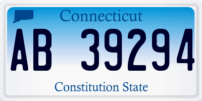 CT license plate AB39294