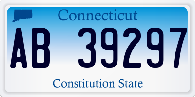 CT license plate AB39297