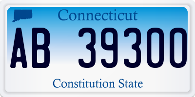 CT license plate AB39300