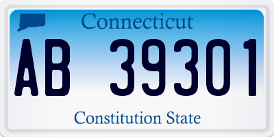 CT license plate AB39301