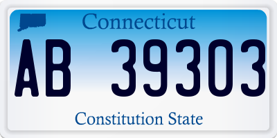 CT license plate AB39303