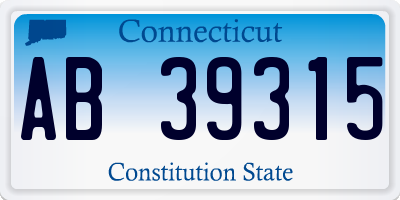 CT license plate AB39315