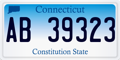 CT license plate AB39323