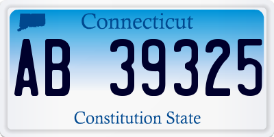 CT license plate AB39325