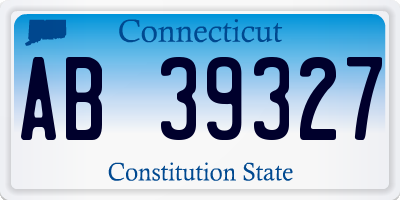 CT license plate AB39327