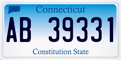 CT license plate AB39331