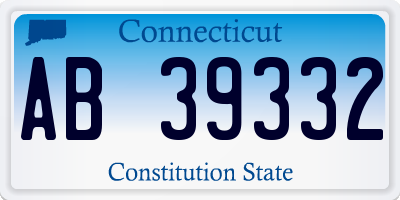 CT license plate AB39332