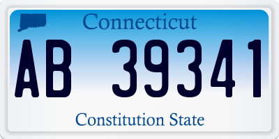 CT license plate AB39341