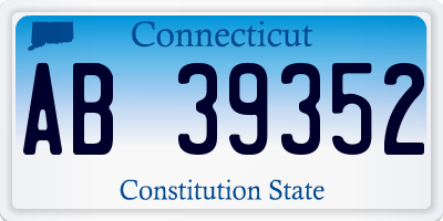 CT license plate AB39352