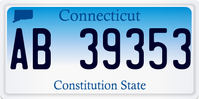 CT license plate AB39353